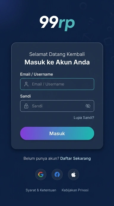 Cara Masuk Akun 99rp di Android