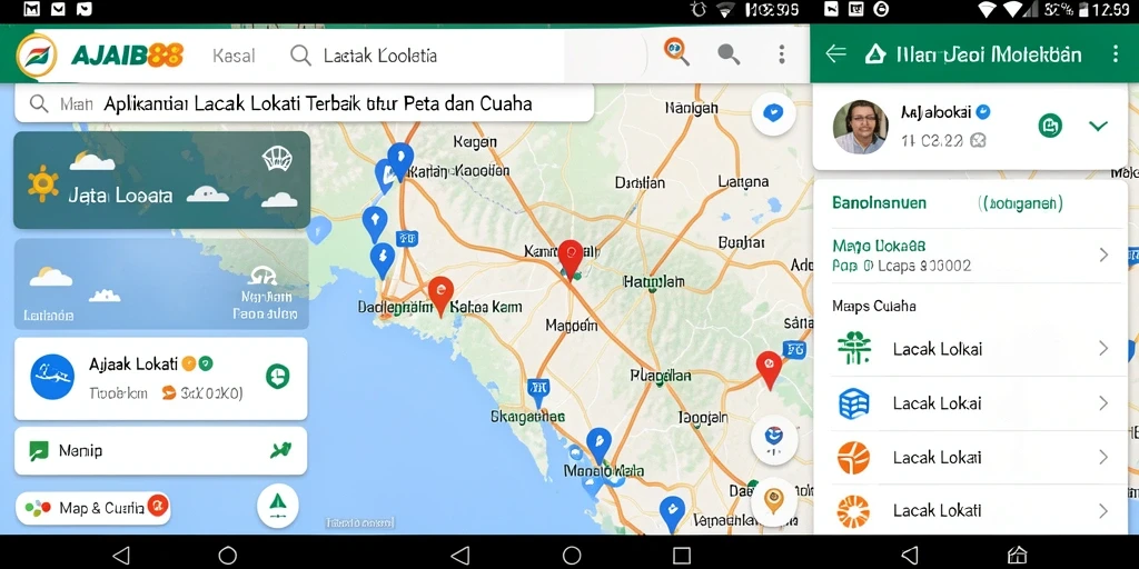 Antarmuka AJAIB88 yang menarik dan informatif untuk pelacakan lokasi.