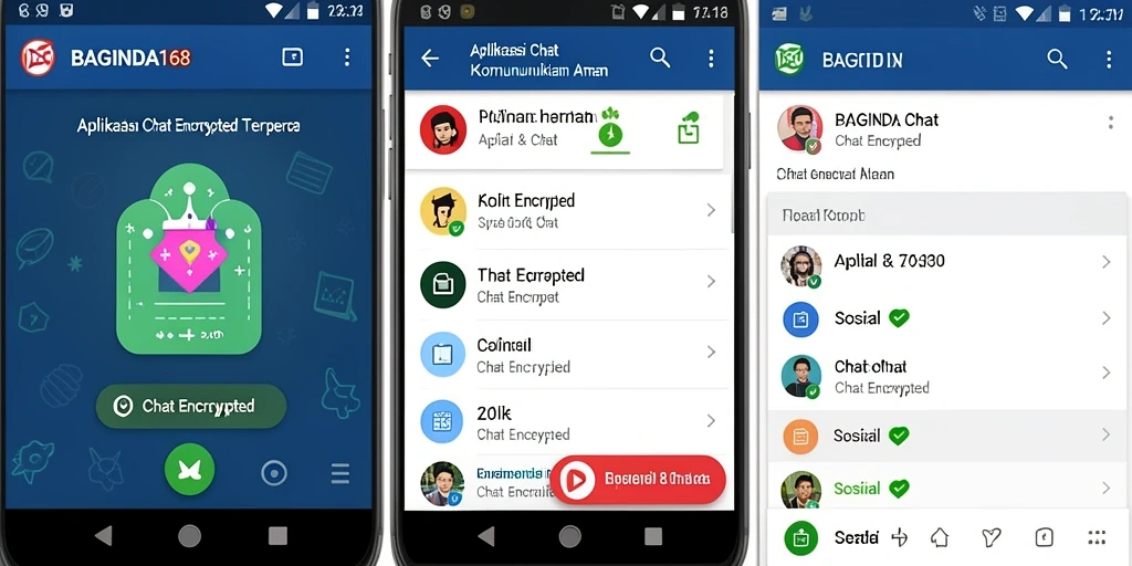 Antarmuka aplikasi BAGINDA168 untuk Chat Encrypted yang user-friendly.