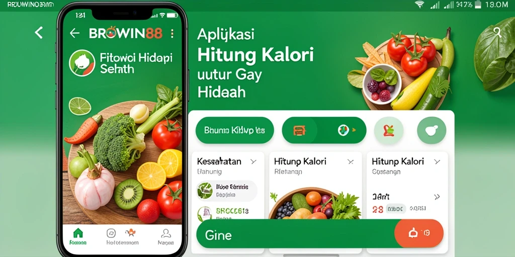 Antarmuka BROWIN88 dengan fitur Hitung Kalori yang user-friendly.