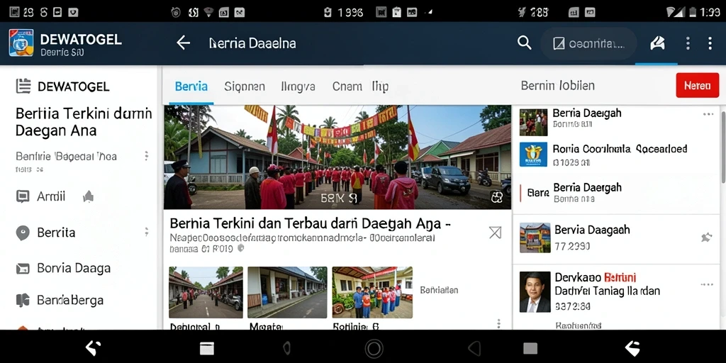Antarmuka DEWATOGEL yang menarik dan informatif untuk berita daerah.