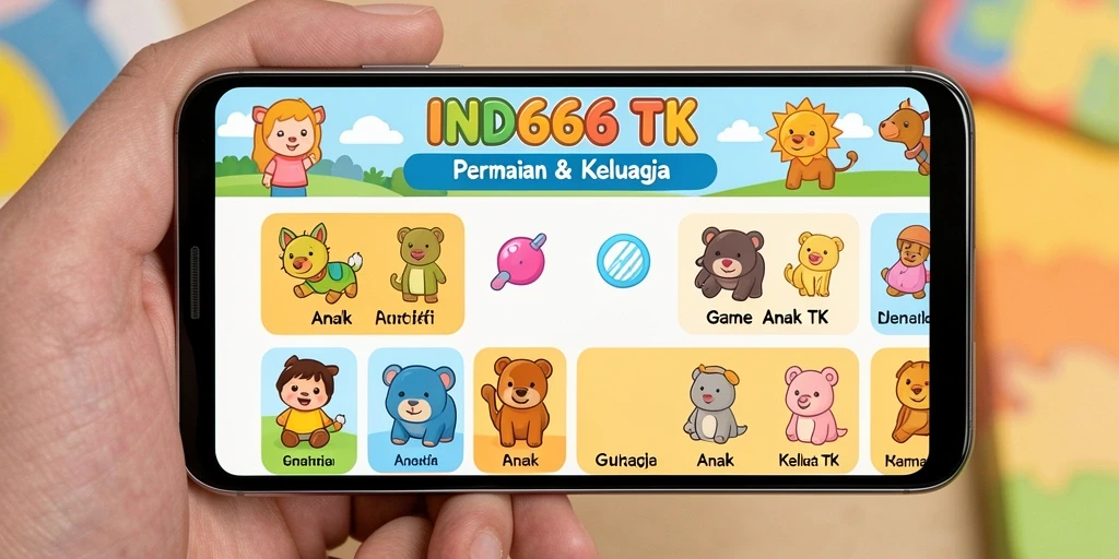 Antarmuka pengguna yang menarik dan interaktif untuk anak-anak.