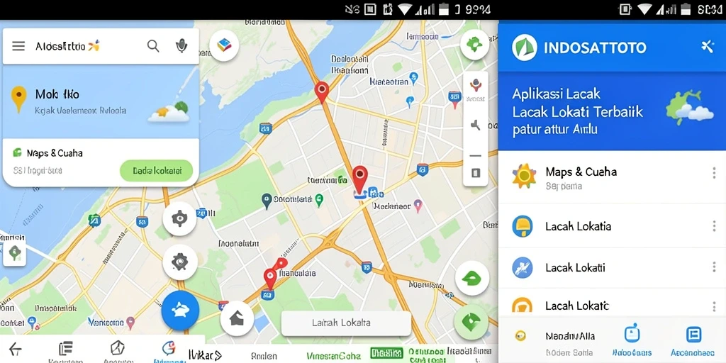 Tampilan antarmuka aplikasi INDOSATTOTO untuk pelacakan lokasi yang intuitif.