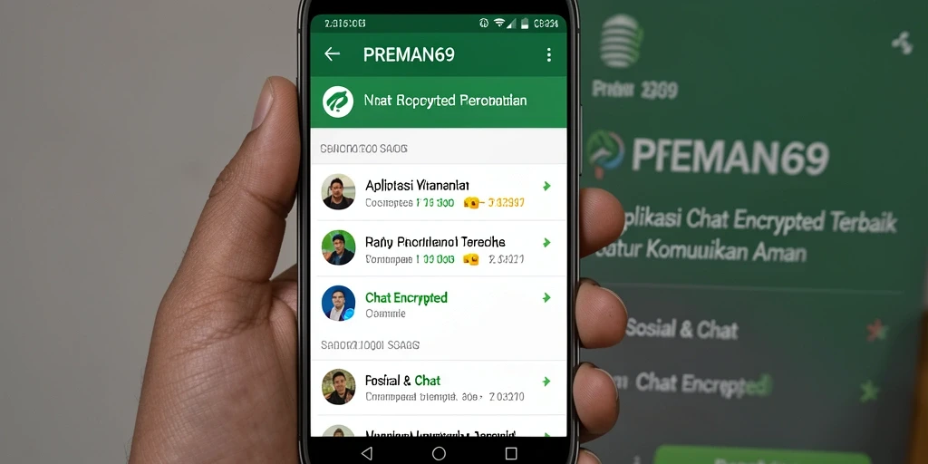 Antarmuka PREMAN69 yang modern dan fungsional untuk Chat Encrypted.