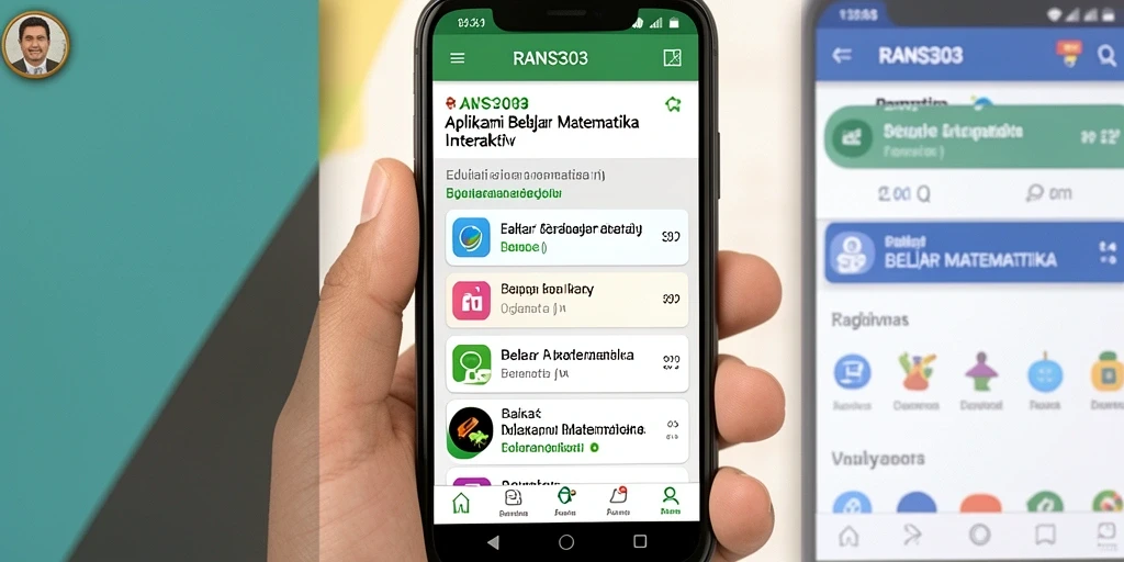 Antarmuka menarik dengan fungsi belajar matematika.