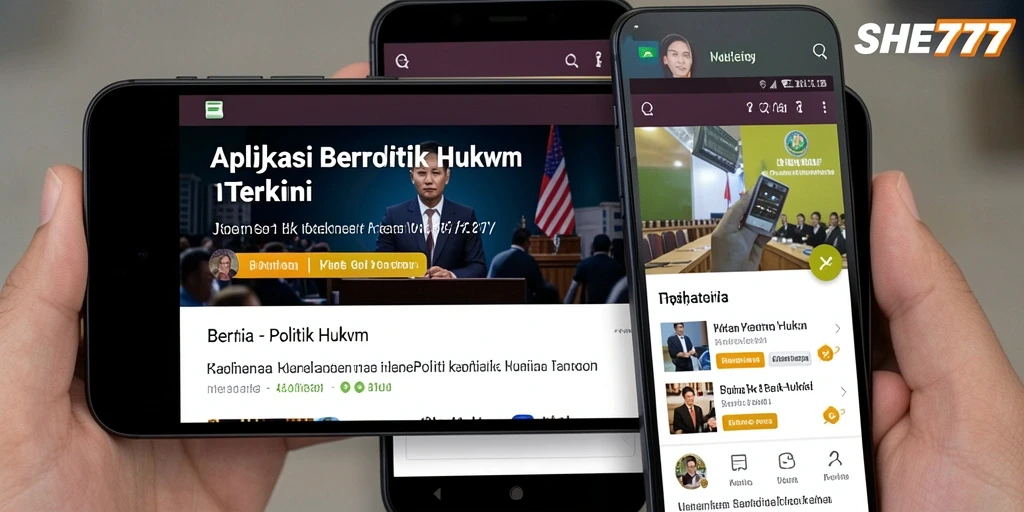 Tampilan antarmuka aplikasi SHE777 yang modern dan informatif.