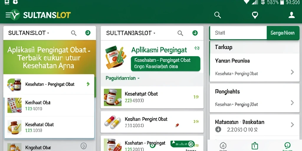 Antarmuka pengguna SULTANSLOT yang intuitif dan informatif.