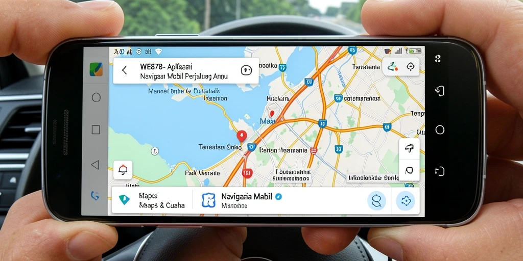Tampilan antarmuka WE878 dengan peta navigasi yang jelas dan informatif.